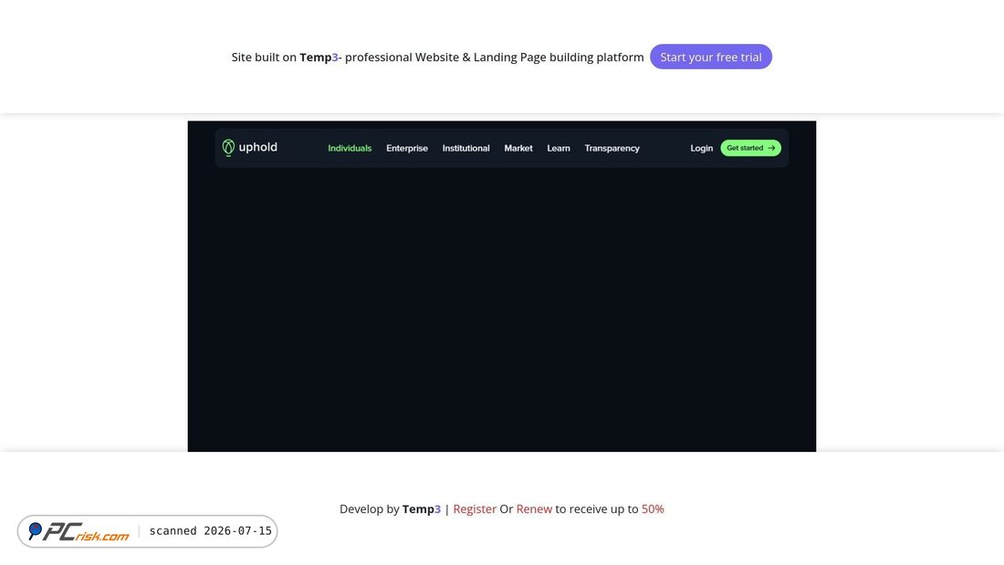 Screenshot of conect-uphold-login-us.tem3.io