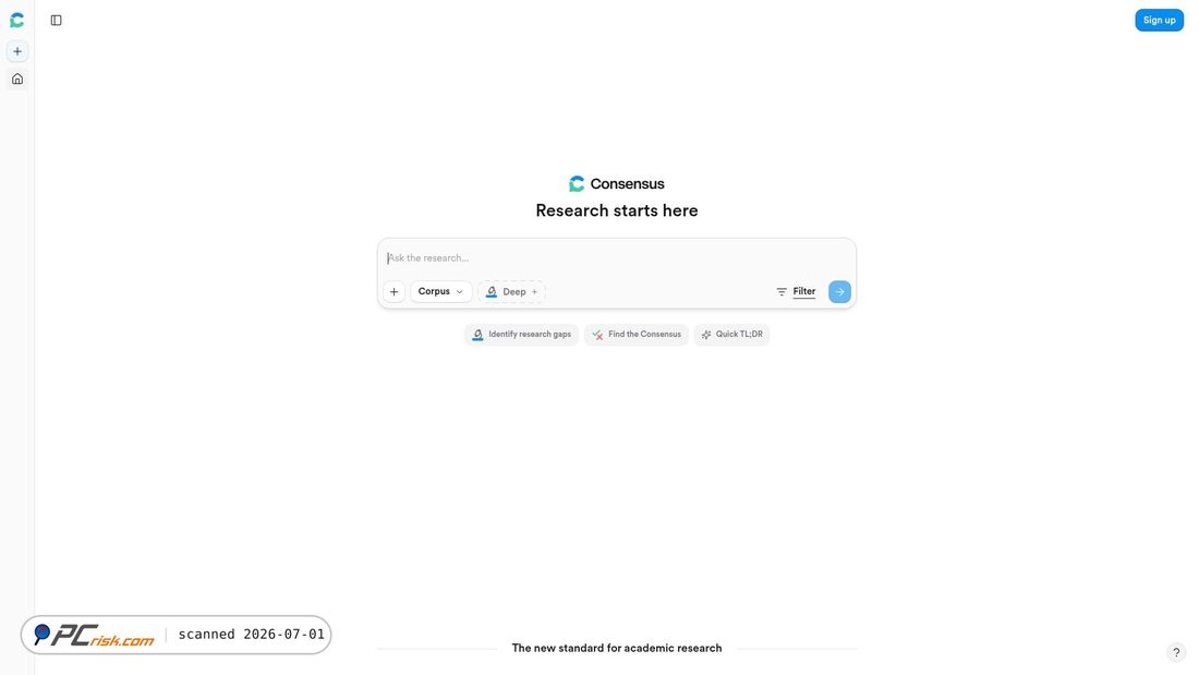 Screenshot of consensus.app