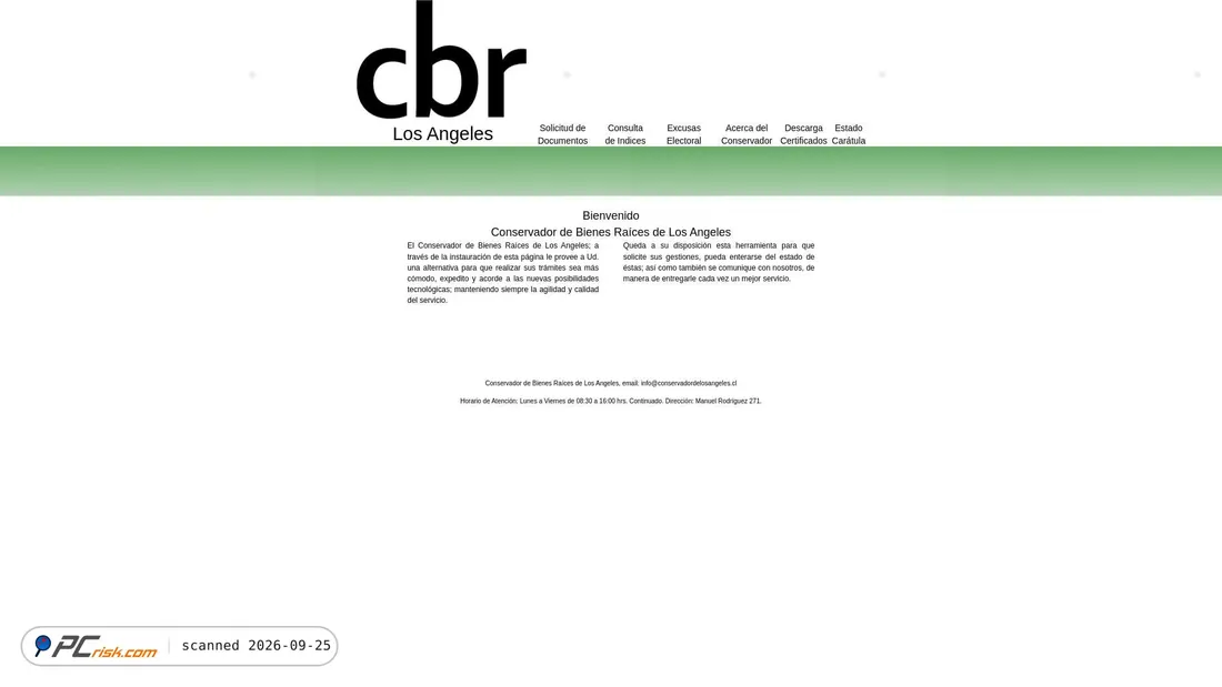 Captura de ecrã de conservadordelosangeles.cl