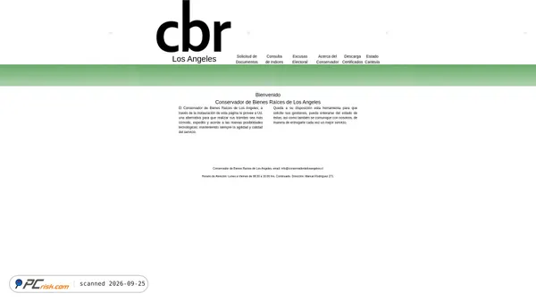 conservadordelosangeles.cl screenshot