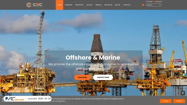 continental-steel.com Screenshot