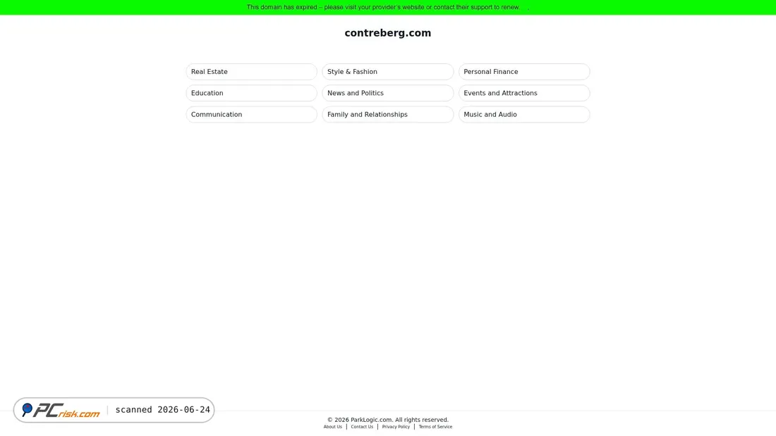 Captura de pantalla de contreberg.com
