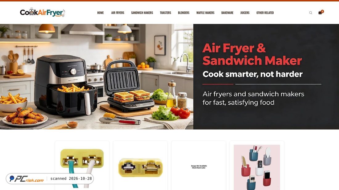 Captura de ecrã de cookairfryer.com