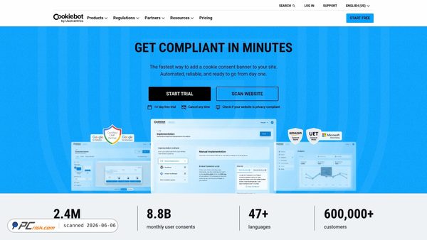 cookiebot.com screenshot