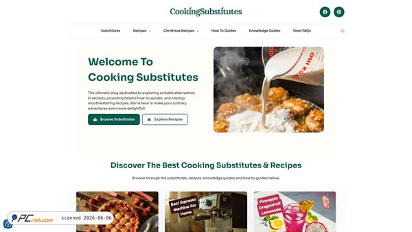 cookingsubstitutes.net screenshot