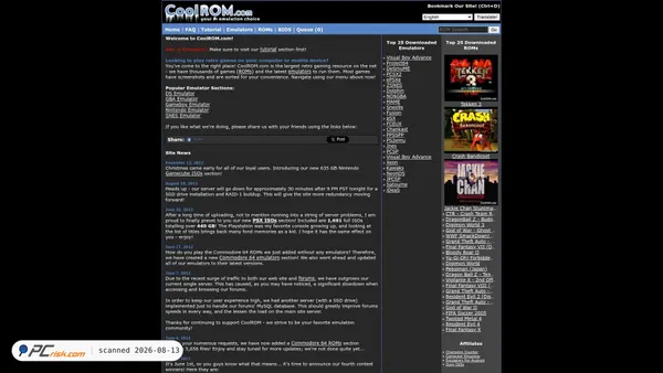 coolrom.com screenshot