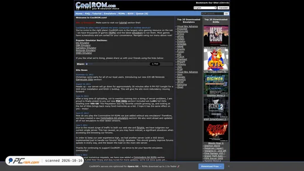 coolrom.com Screenshot