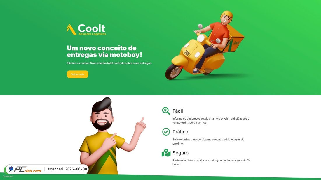 Screenshot of cooltentregas.com.br