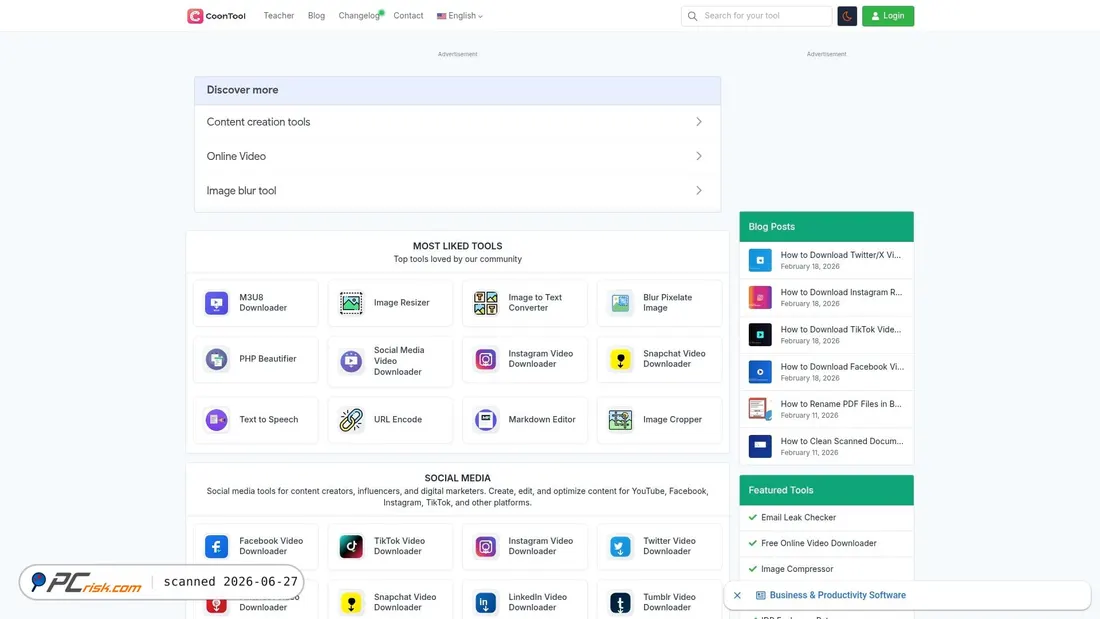 Zrzut ekranu coontool.com