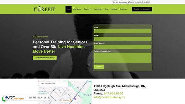 corefittraining.ca screenshot