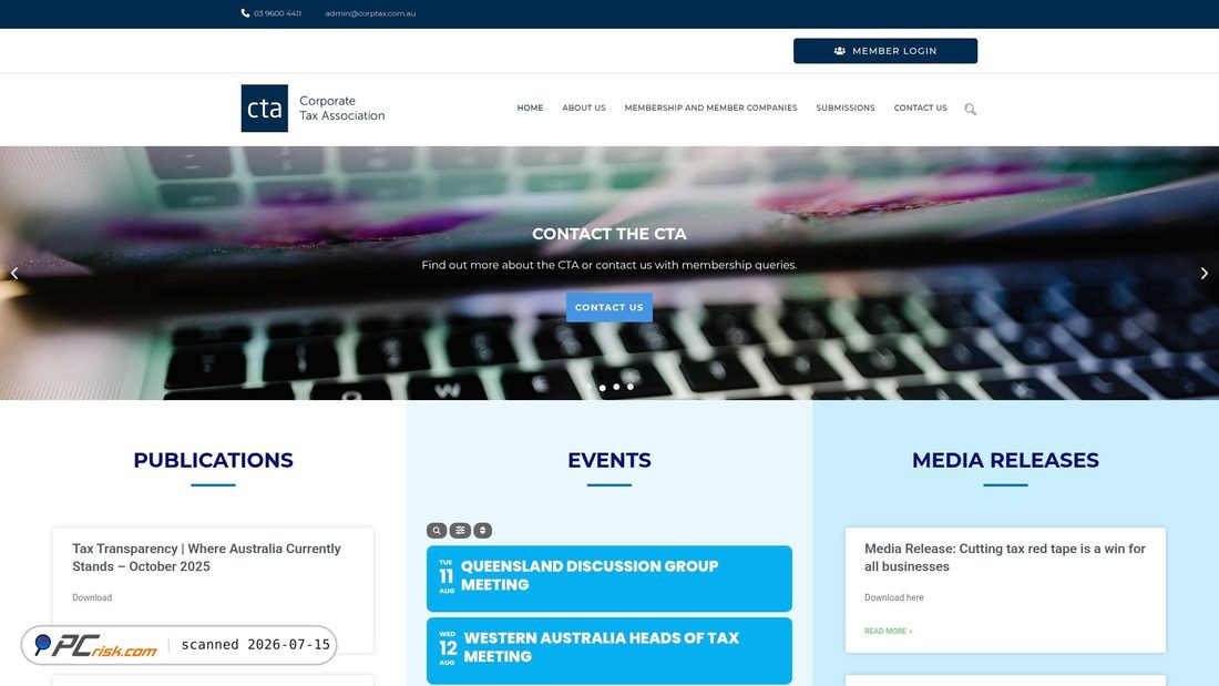 Screenshot of corptax.com.au