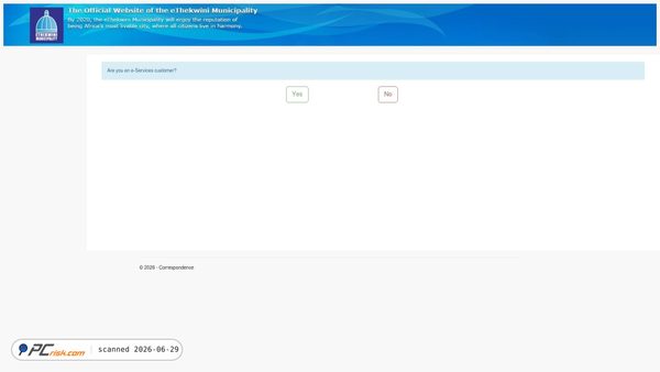 correspondence.durban.gov.za screenshot