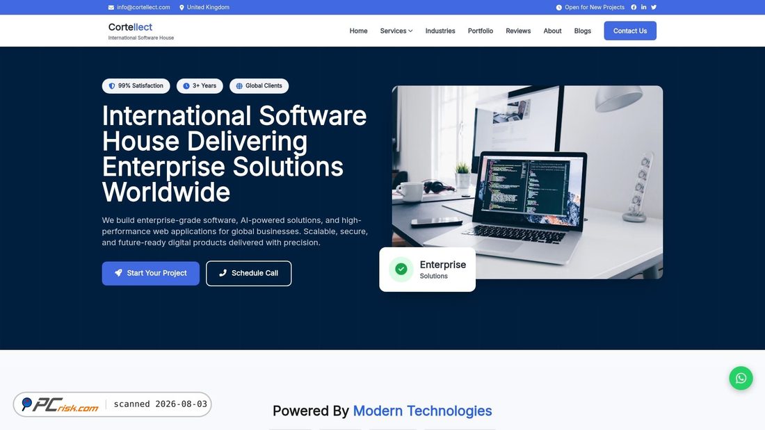 Screenshot von cortellect.com