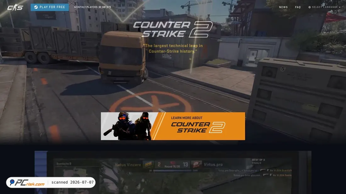 Screenshot of counter-strike.net