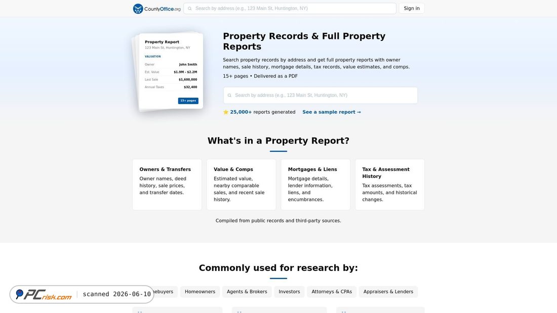 Screenshot of countyoffice.org