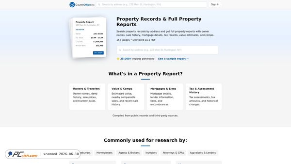 countyoffice.org screenshot