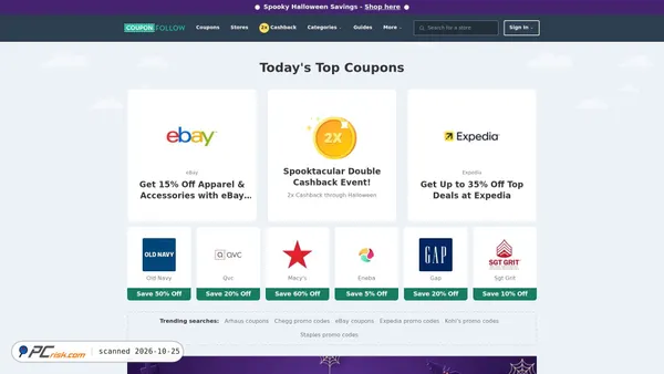 couponfollow.com screenshot