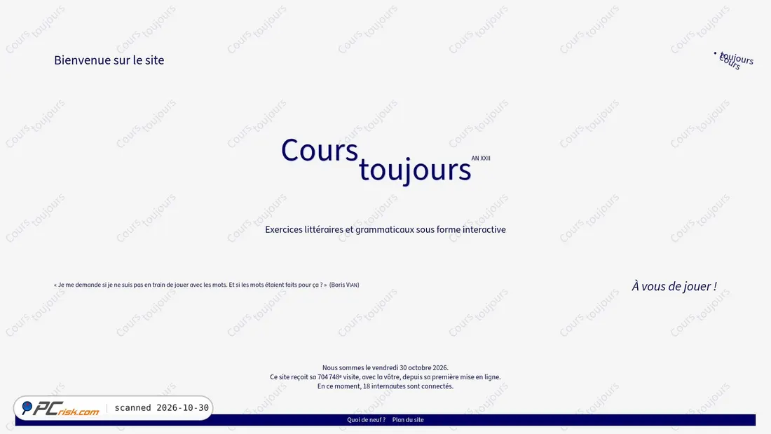 Screenshot of courstoujours.be