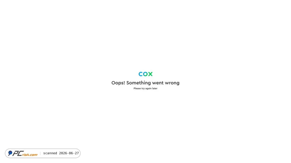 Screenshot of cox.net