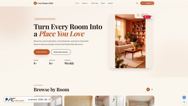 cozyhomeshub.com screenshot
