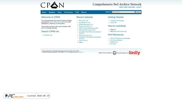 cpan.org screenshot