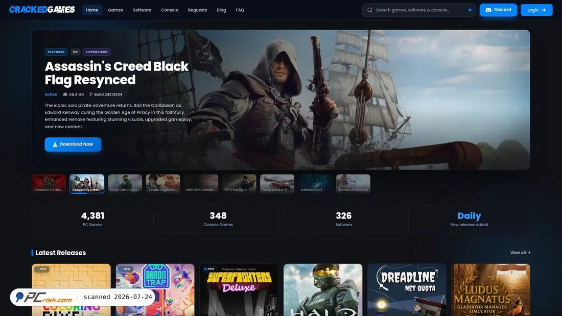 Screenshot of cracked-games.org