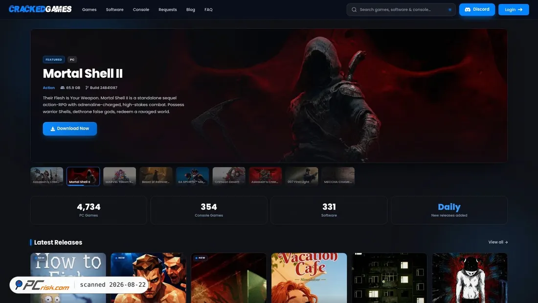 Zrzut ekranu cracked-games.org