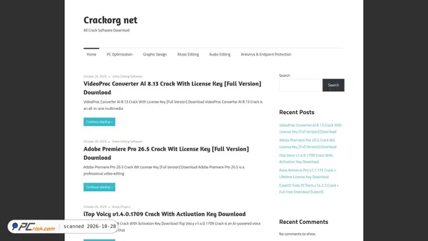 Captura de crackorg.net
