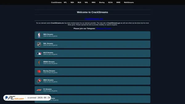 crackstreams.mx screenshot