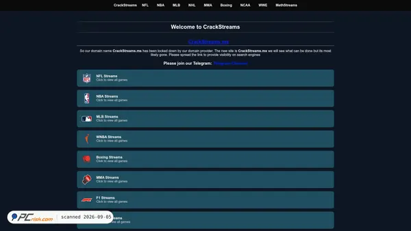 crackstreams.mx screenshot
