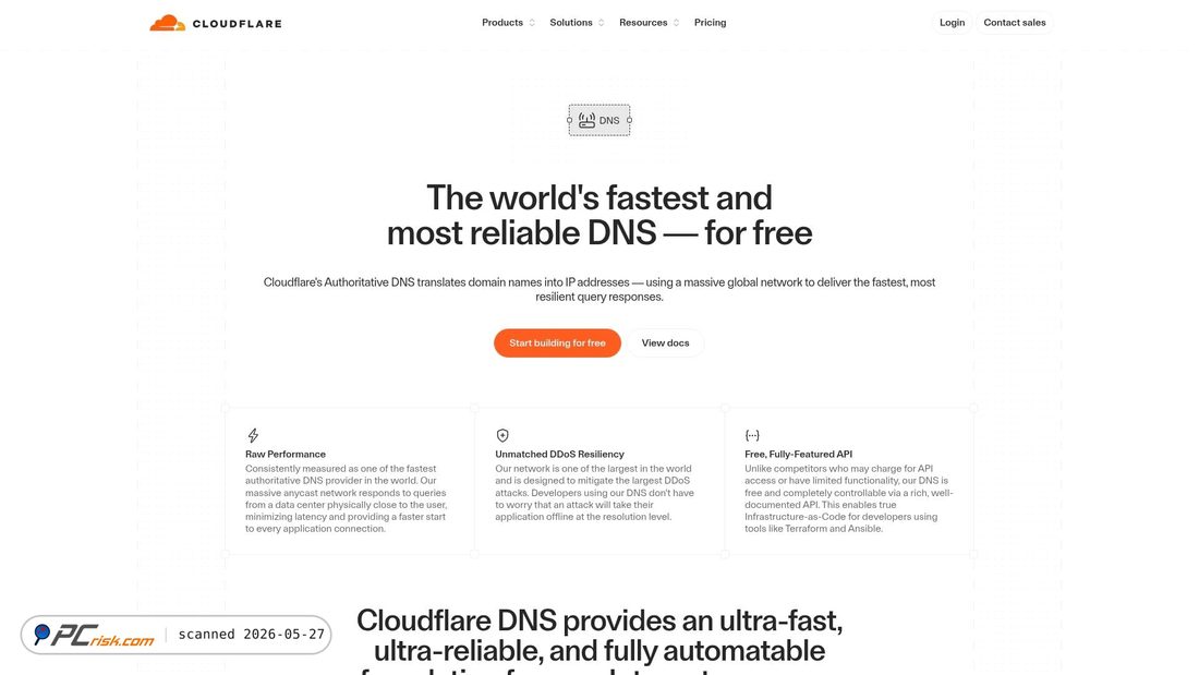 Screenshot of craig.ns.cloudflare.com