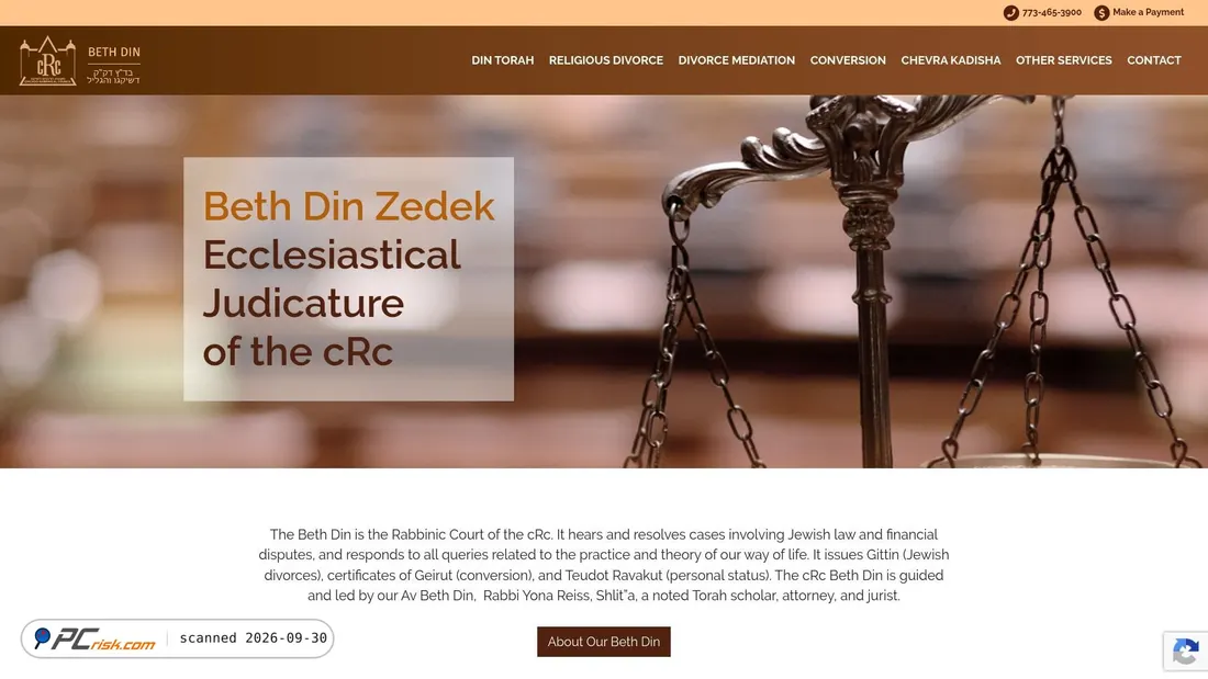 Screenshot of crcbethdin.org