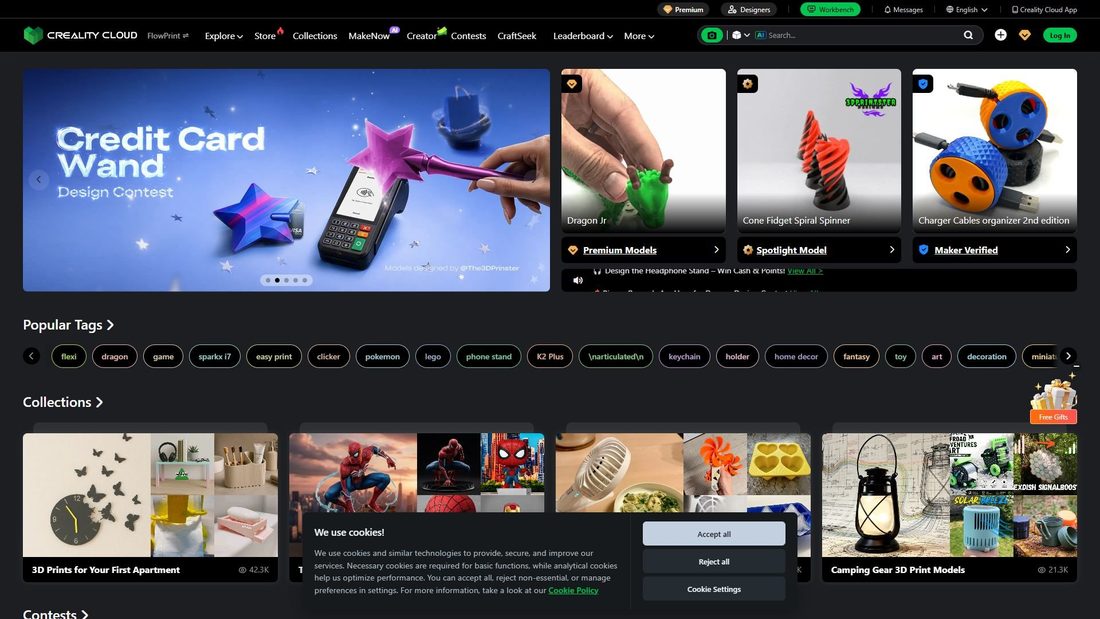 Screenshot of crealitycloud.com