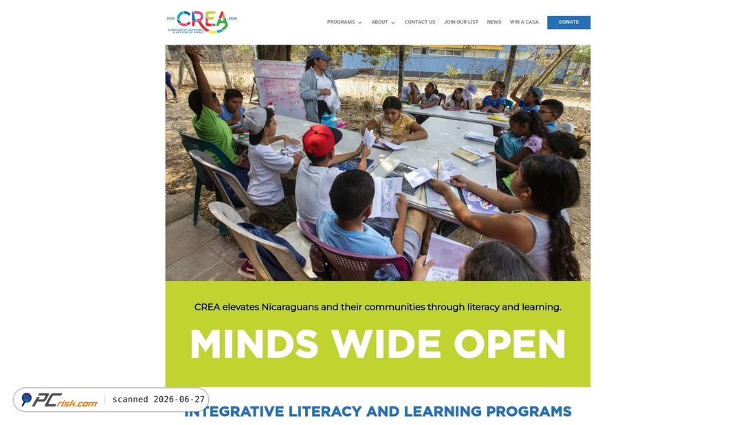 Screenshot of creanicaragua.org