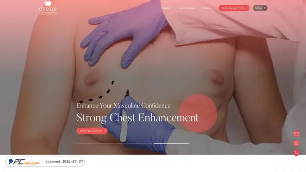 creascosmeticsurgery.com screenshot
