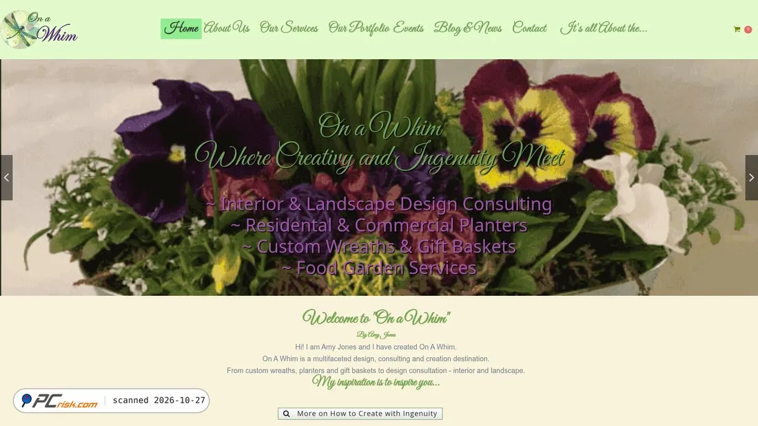 Screenshot of createonawhim.com