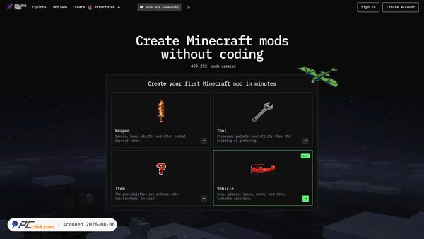 creativemode.net screenshot
