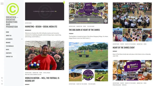 Screenshot di creativia.co.uk