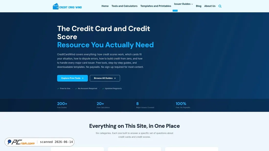 Screenshot di creditcardwind.com