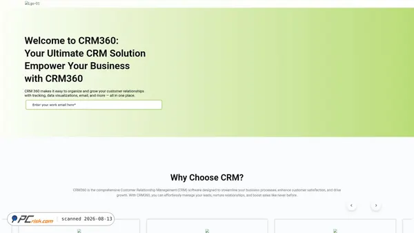 crm360degree.com screenshot