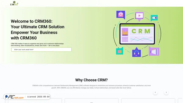 crm360degree.com Screenshot