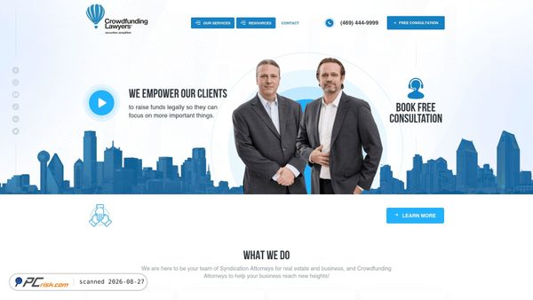 Capture d’écran de crowdfundinglawyers.net
