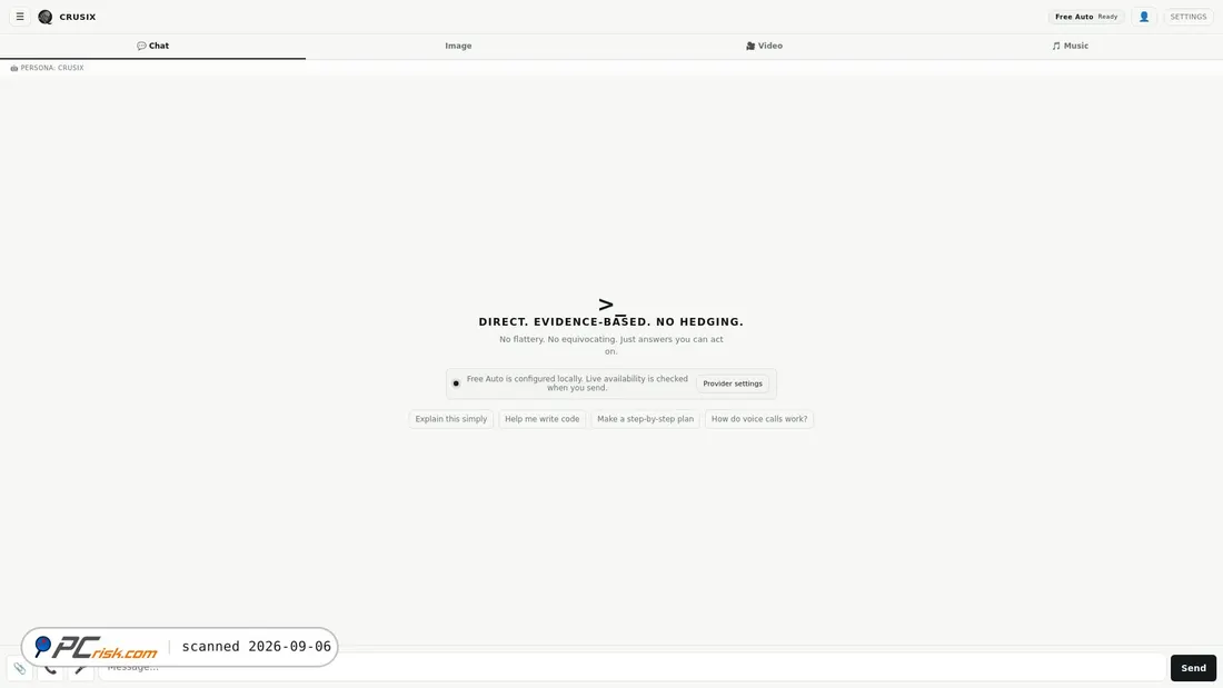 Screenshot von crusix-ai.vercel.app