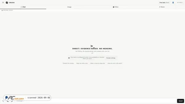Zrzut ekranu crusix-ai.vercel.app