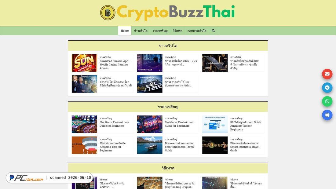 Screenshot of cryptobuzzthai.com