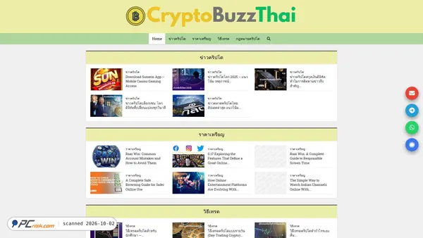 Zrzut ekranu cryptobuzzthai.com