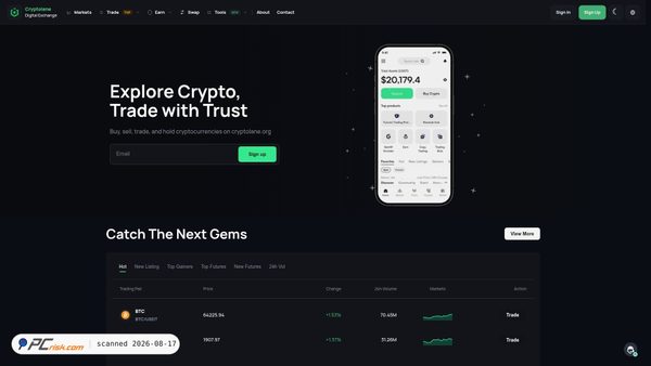 cryptolane.org screenshot