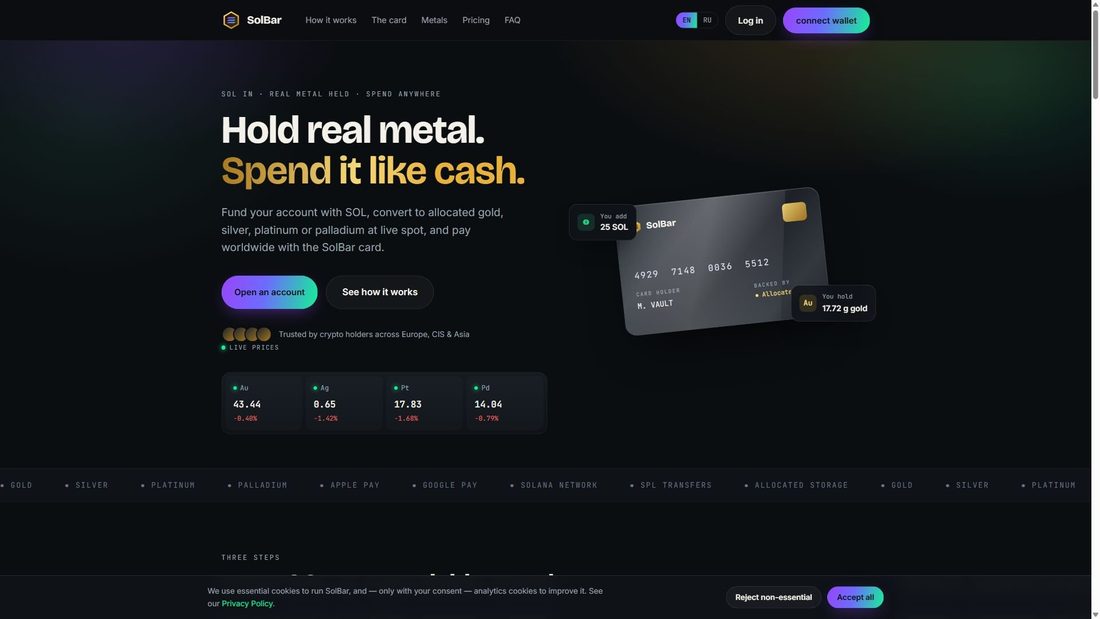 Screenshot von cryptomasters.io