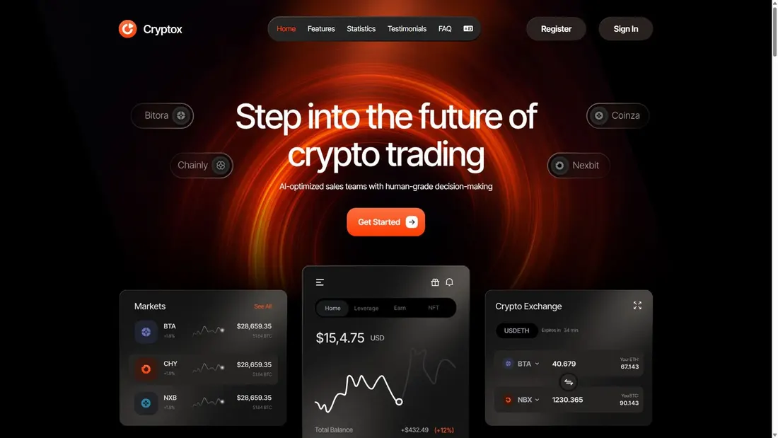 Screenshot of cryptox.ltd