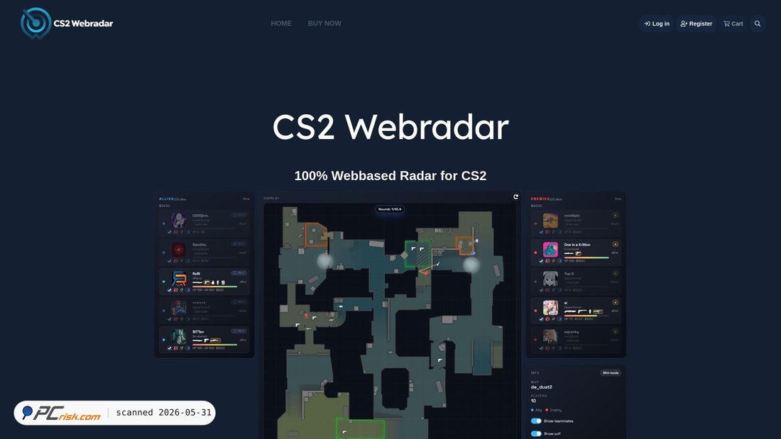 Screenshot of cs2-webradar.com